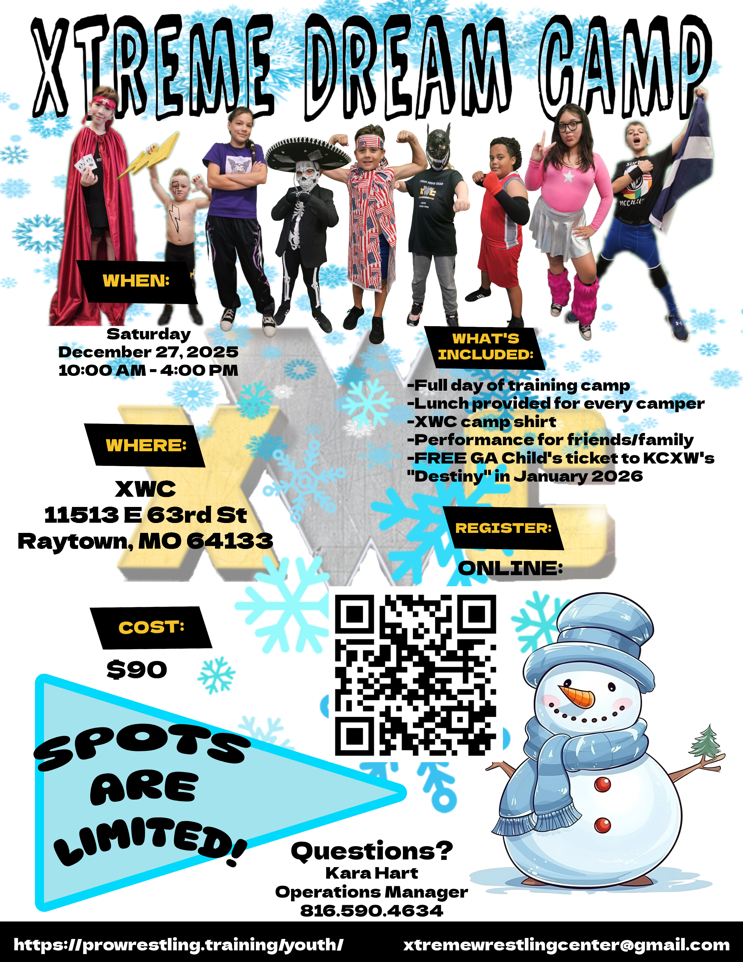 winter youth camp 2025 flyer advertise