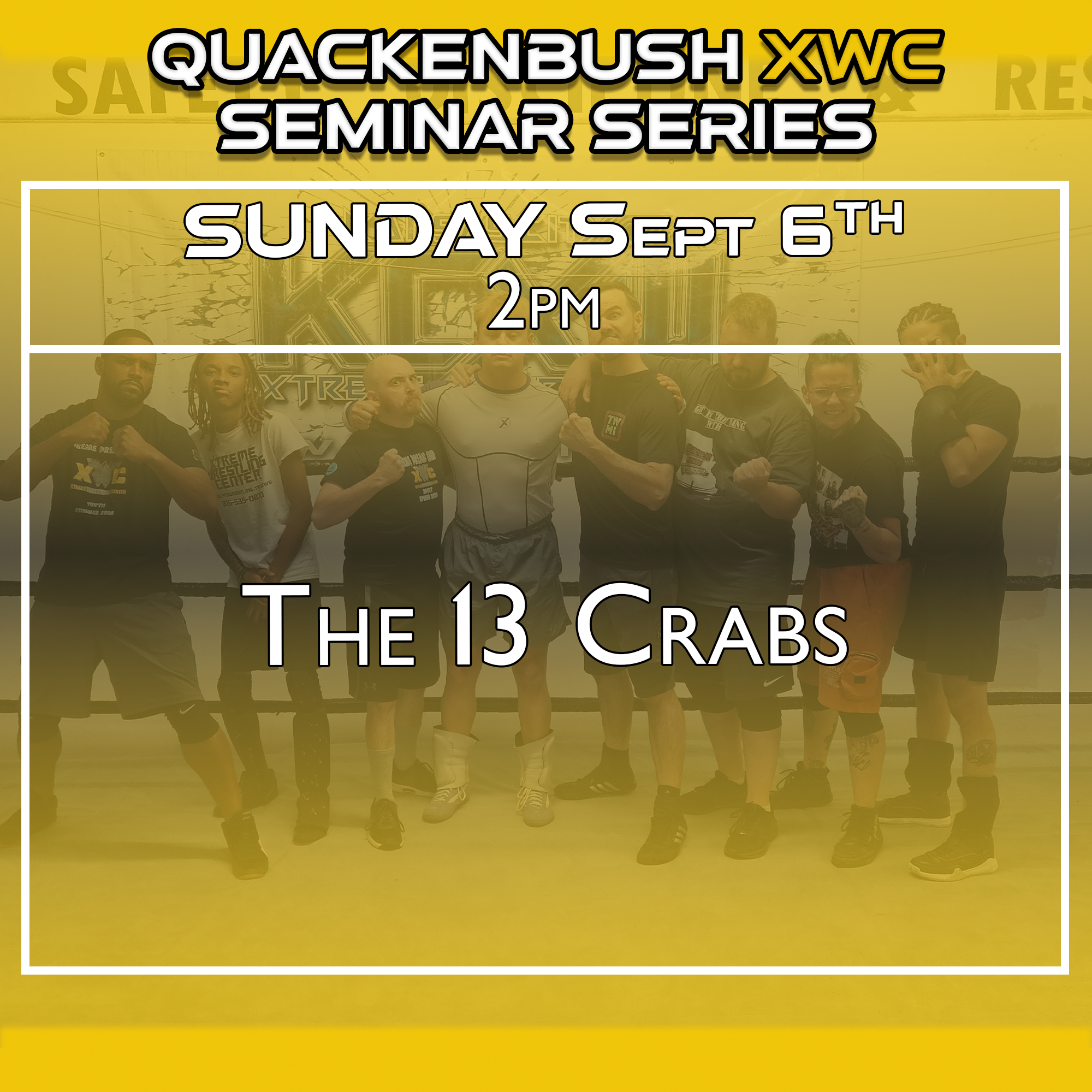 The 13 Crabs (Sunday Sept 6th @2:00PM)